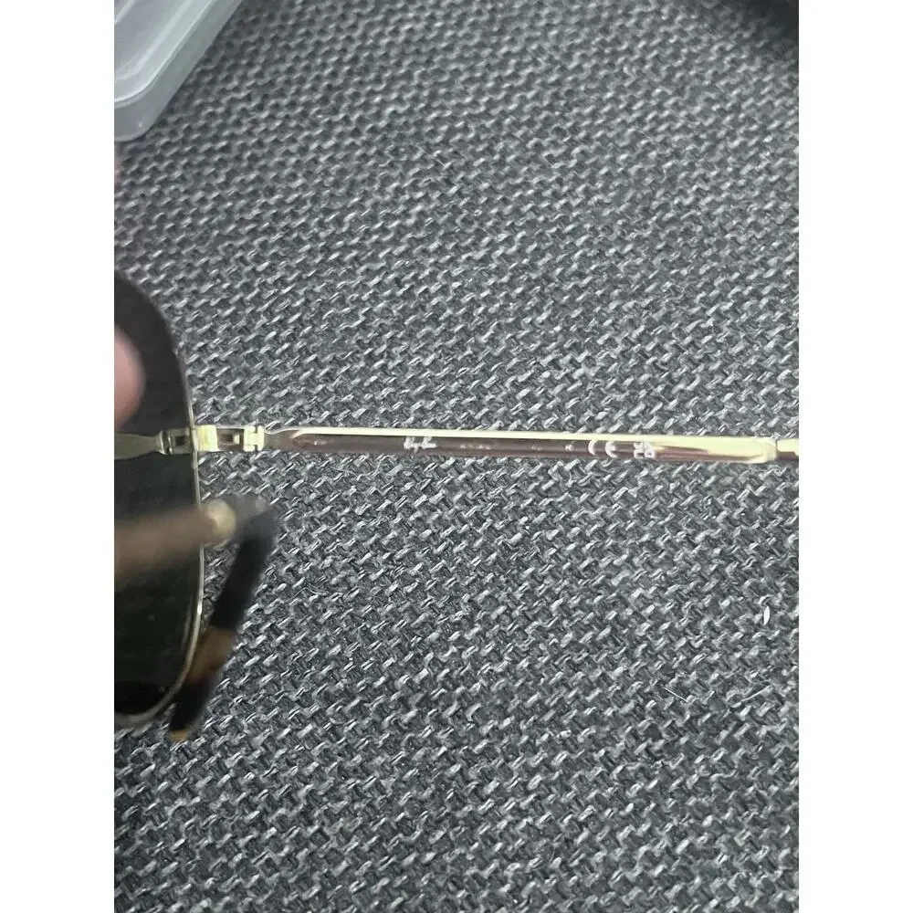 Ray-Ban RB 3625 New Aviator Sunglasses Mens 58-14 Gold Green Tinted 9196/31